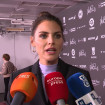 Amaia Salamanca, durante la lectura de los nominados a los premios Platino. Foto: EP.