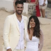 Isa Pantoja y Asraf Beno, en la boda de Anabel Pantoja y Omar Sánchez.