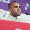 Dani Alves en una rueda de prensa.