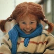 Inger  Nilsson, a los 10 años, como Pippi Calzaslargas.