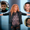 Shakira en un montaje con sus ex: Gerard Piqué, Osvaldo Ríos y Antonio de la Rúa.