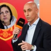 Jenni Hermoso en un montaje con Luis Rubiales