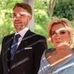 Carmen Borrego y su hijo José María en la boda de éste