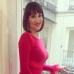 Irene Villa en una imagen de redes con vestido rojo