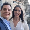 Christian Gálvez y Patricia Pardo durante uno de sus viajes a Galicia.