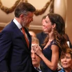 Telma Ortiz con su marido.