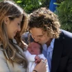 Elena Tablada y David Bisbal, con su hija Ella, cuando era un bebé.