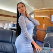 Georgina Rodríguez, presumiendo de sus curvas en su avión.