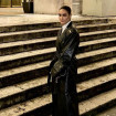 Vicky Martín Berrocal en la puerta de su hotel en Roma