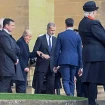 Juan Carlos y Felipe a la salida del funeral