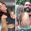Elena Tablada y Javier Ungría en un montaje, ambos con su hija Camila en brazos