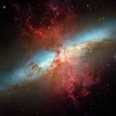 Imagen de la Cigar Galaxy tomada por el telescopio Hubble.
