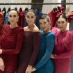 Vicky Martín Berrocal con su madre, su hermana y su hija