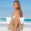 Bolsa de playa XXL con compartimentos y cremallera