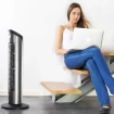 Ventilador de torre con mando, silencioso y elegante