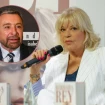 Bárbara Rey en la presentación de sus memoras, en un montaje con José Manuel Parada