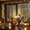 Guirnalda LED exterior con 16 bombillas y control remoto, impermeable IP44