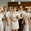 Los protagonistas de 'Marusía. Tiempos de honor', Paloma Stewart, Álex Medina, Miquel Fernández, Lucía Jiménez, Alfonso Bassave, Edith Martínez-Val y Carmen de la Vega.