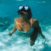 Set CRESSI Perla máscara y tubo de snorkel para adultos – silicona suave y vidrio templado