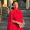 Anabel Pantoja en una boda en Mallorca vestida de rojo