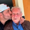Bustmante con su abuelo