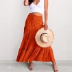 Falda larga bohemia 2 en 1 tipo vestido, talla única con cintura elástica
