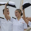 La princesa Leonor llega a Marín con el Juan Sebastián Elcano.
