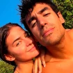 Laura Escanes con su novio