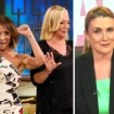 Montaje de María Patiño y Belén Esteban en La Revuelta, con una imagen de Carlota Corredera en Tentáculos