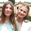 La infanta Sofía y la princesa Leonor