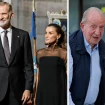 Los reyes Felipe y Letizia en un montaje con Juan Carlos I