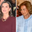La reina Letizia y la emérita en un montaje