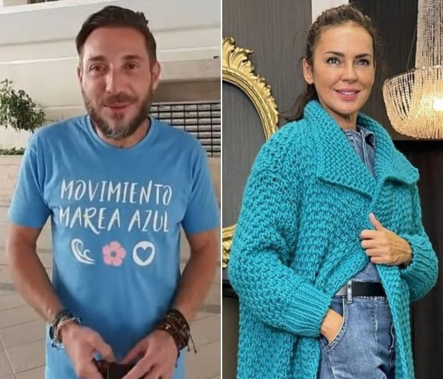 Antonio David Flores y Olga Moreno asistieron por separado a la concentración en apoyo a su familia.