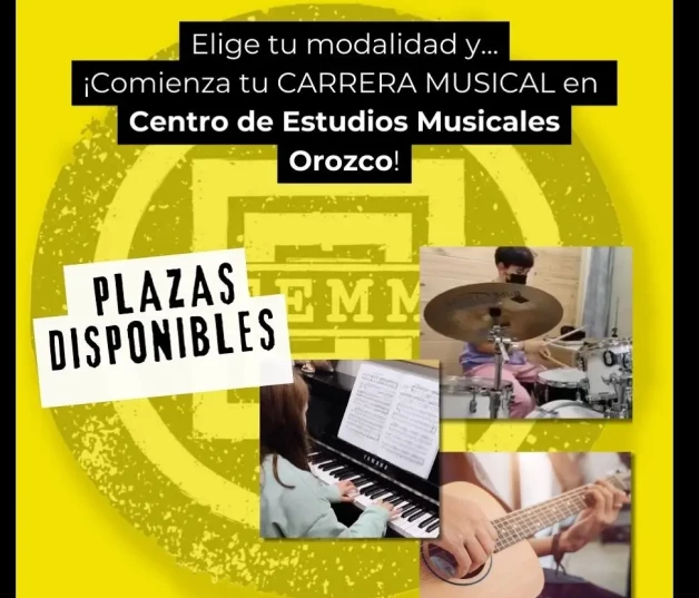 Cartel de la escuela de música de Antonio Orozco