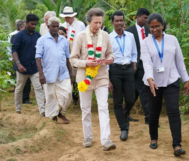 Ana de Inglaterra durante un reciente viaje a Sri Lanka.