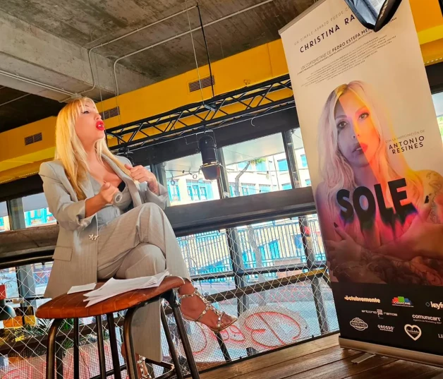 Christina Rapado en la presentación del corto.