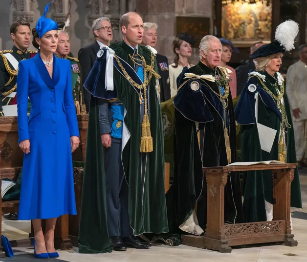 Guillermo y Kate en la coronación de Carlos.