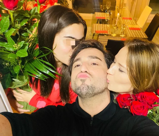 David Bustamante y Yana Elina con Daniella