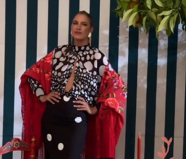 Laura Sánchez en la Feria de Abril 2025.