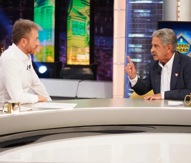 Miguel Ángel Revilla con Pablo Motos en 'El Hormiguero'.