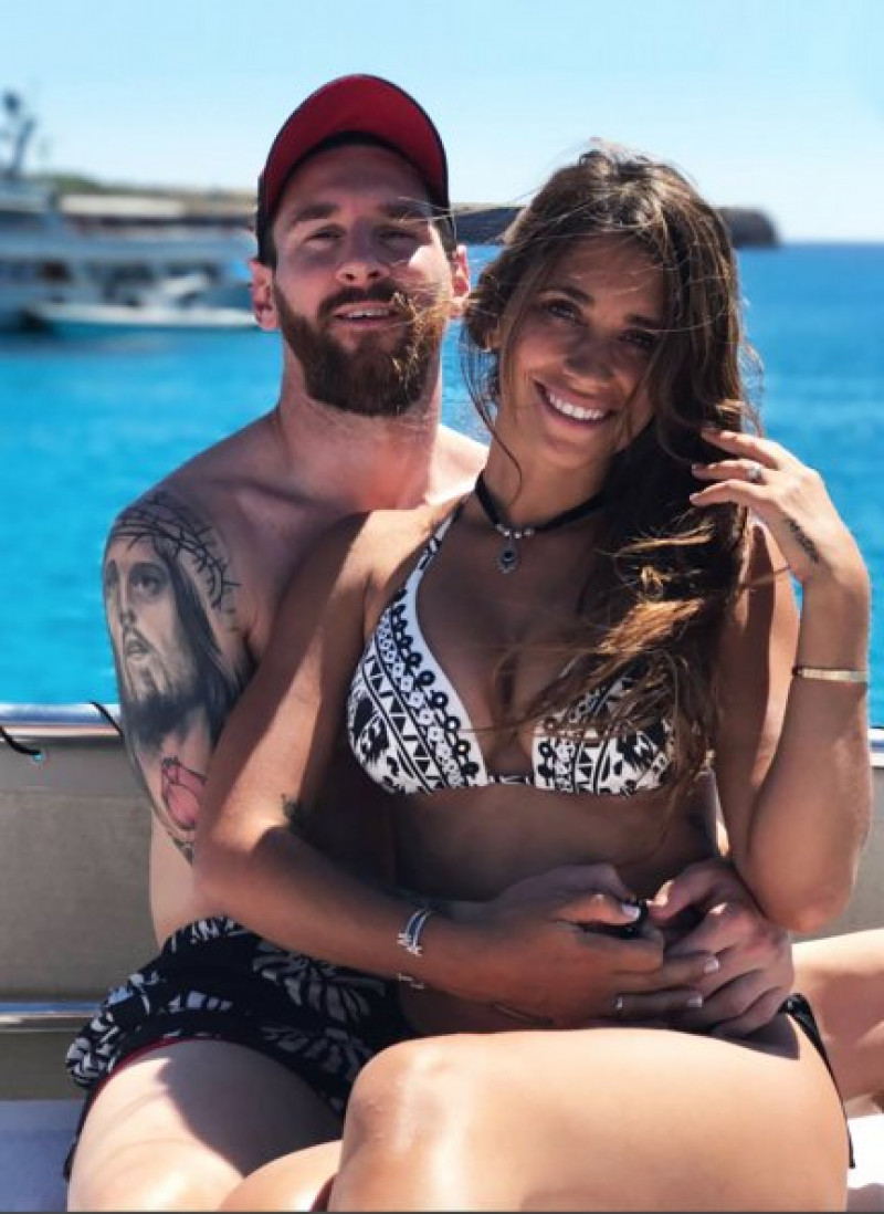 Leo le declaró su amor una vez más a Antonella con esta foto.