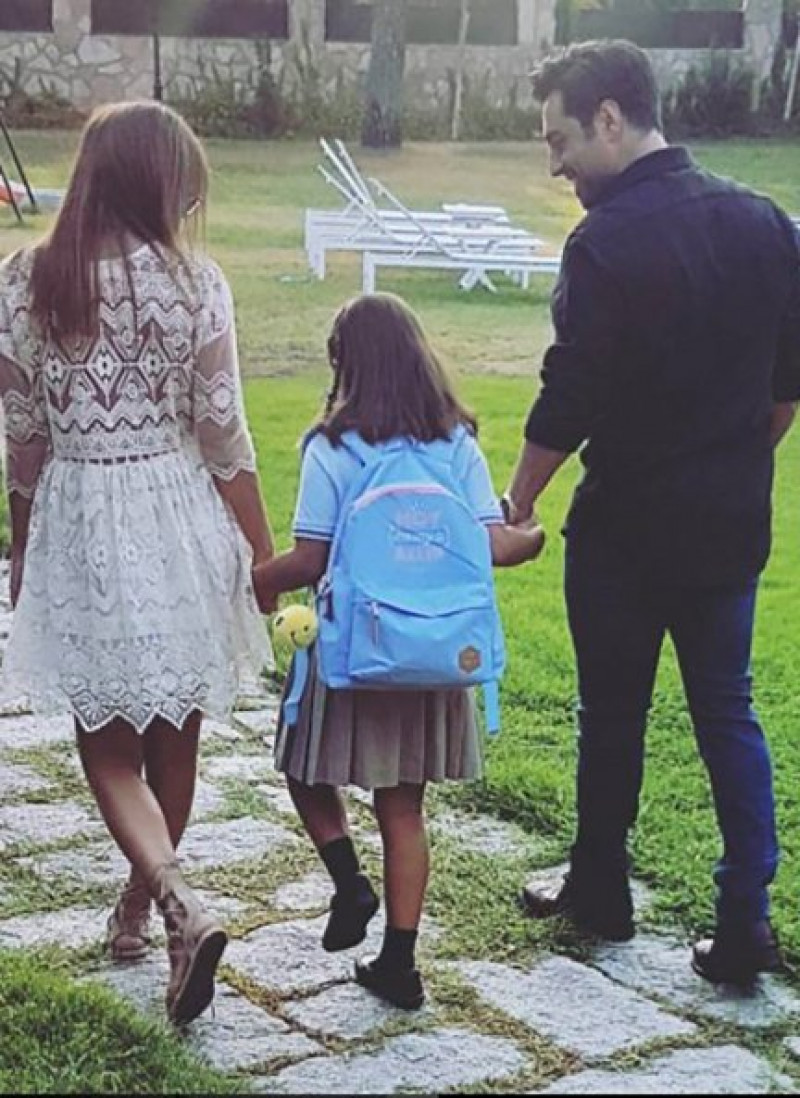 La expareja, en una imagen retrospectiva con su hija, Daniella.