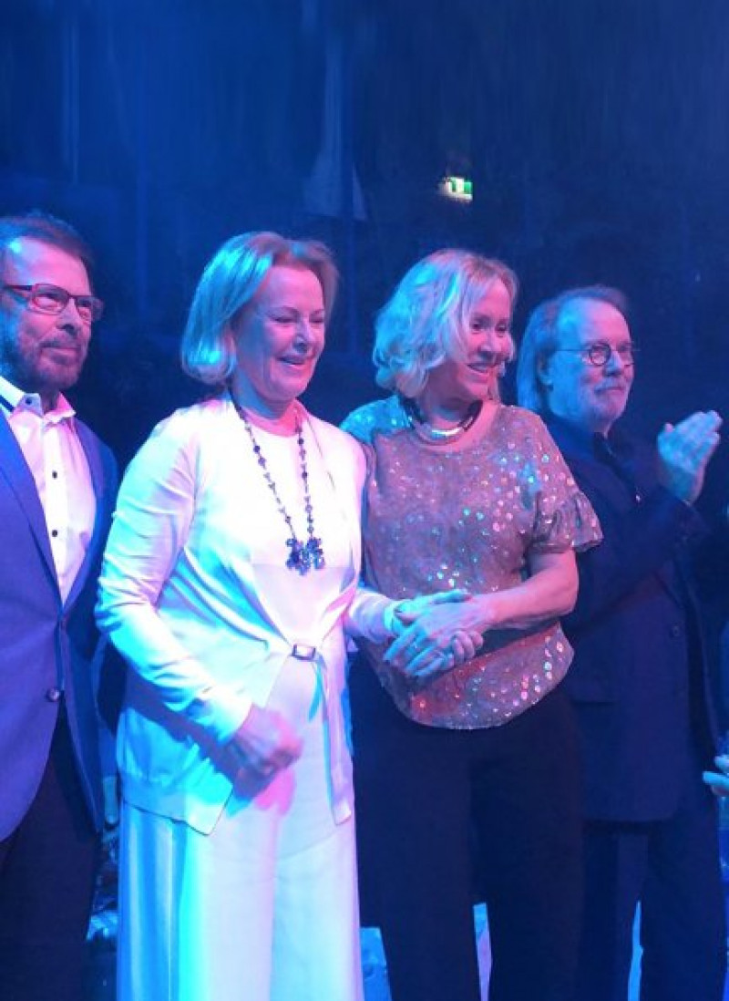 Los cuatro componentes de ABBA en el año 2016.