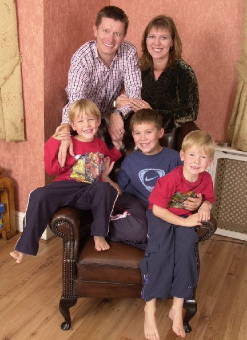 Richard y sus hijos cuando formaban una familia feliz