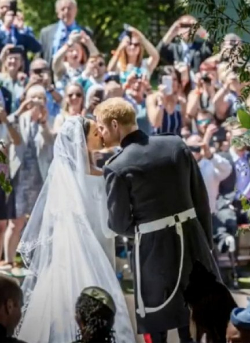 Harry y Meghan el día de su boda.