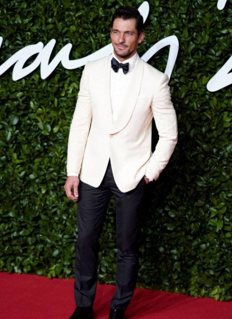 David Gandy en la alfombra roja de los British Fashion Awards.