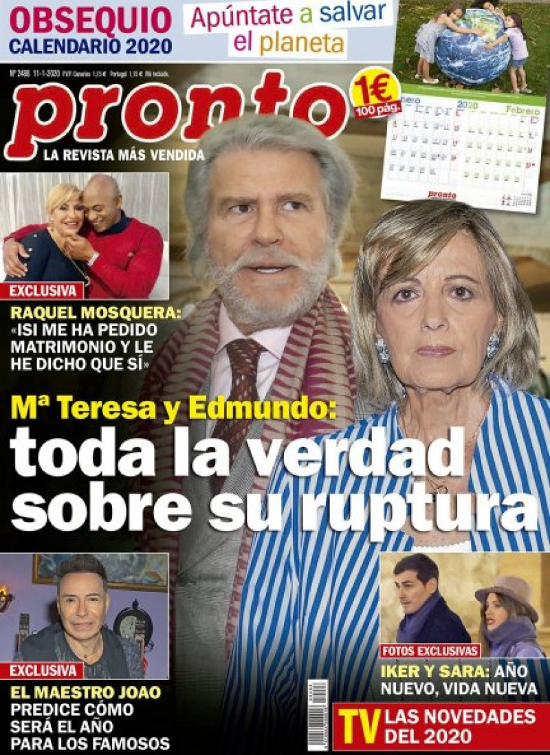 María Teresa Campos y Bigote Arrocet son los protagonistas de la revista Pronto de esta semana.