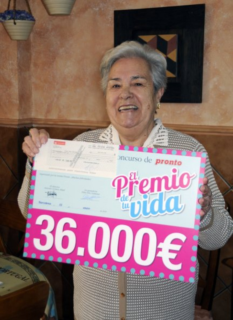 Pilar Fito Galiana es la flamante ganadora de «El premio de tu vida» de Pronto.