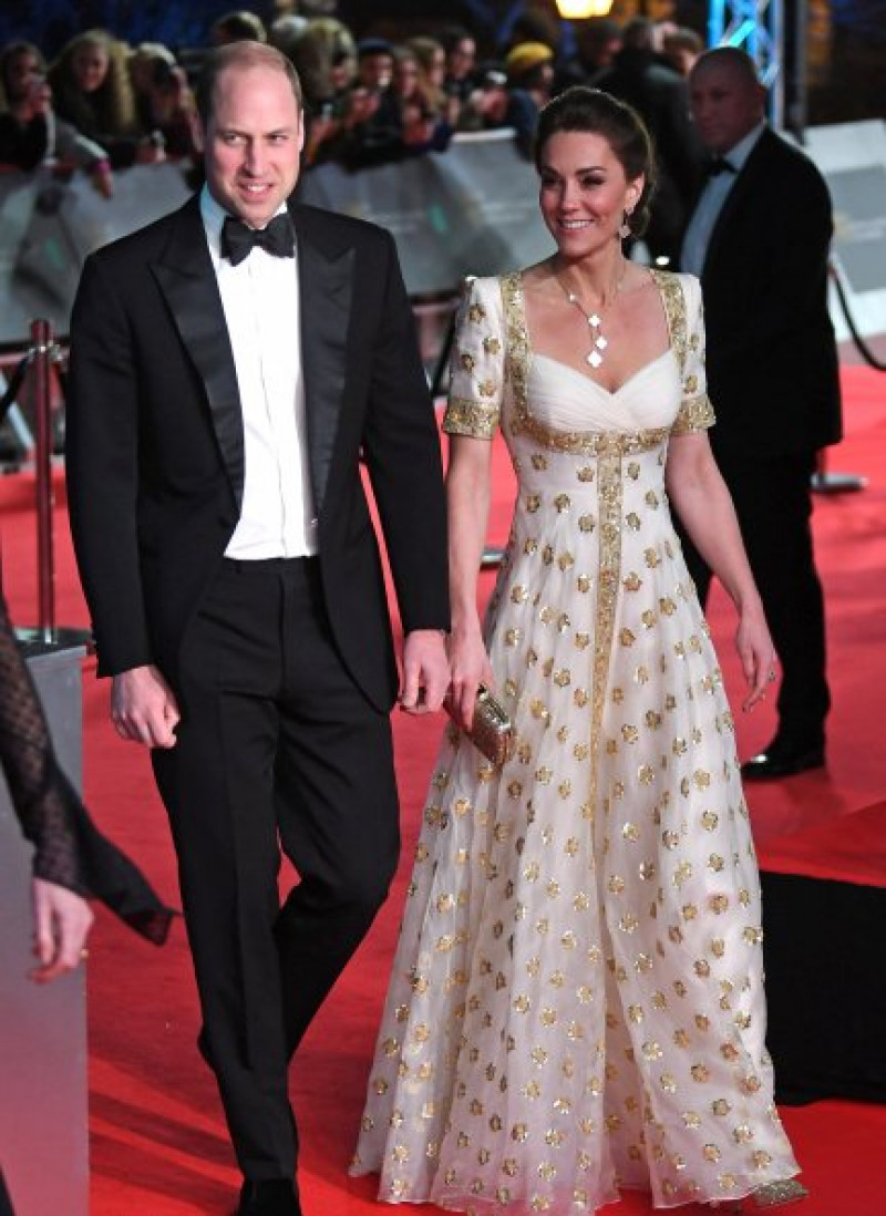 Los duques de Cambridge, a su llegada al Royal Albert Hall.