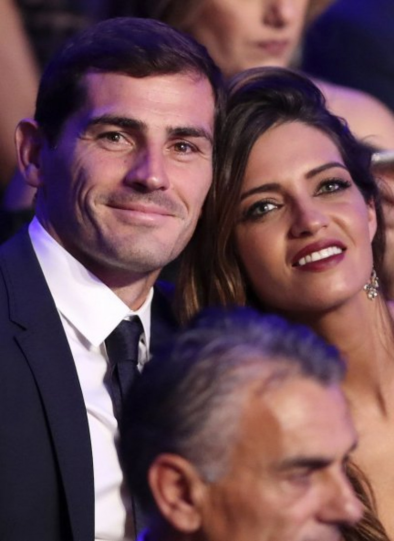 Iker Casillas y Sara Carbonero durante la Gala de los Dragones de Oporto (2017).